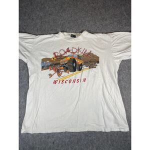 Vintage 2000 Y2K Roadkill Wisconsin Graphic Tee Mens L Truck Biker Single Stitch